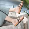 imageKuaiLu Womens Slides Sandals with Plantar Fasciitis Arch Support Fashion Comfort Adjustable Flat Sandals Ladies Lightweight Orthotic Slip on SandalsStylish Khaki Black