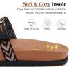 imageKuaiLu Womens Slides Sandals with Plantar Fasciitis Arch Support Fashion Comfort Adjustable Flat Sandals Ladies Lightweight Orthotic Slip on SandalsStylish Khaki Black