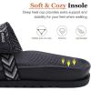 imageKuaiLu Womens Slides Sandals with Plantar Fasciitis Arch Support Fashion Comfort Adjustable Flat Sandals Ladies Lightweight Orthotic Slip on SandalsStylish Black