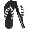 imageKuaiLu Flip Flops for Women with Arch Support Yoga Mat Comfortable Summer Beach Walking Thong Cushion Sandals Slip On Indoor Outdoor Black Size 8