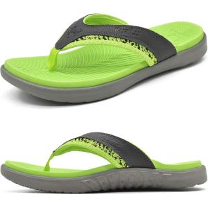 imageKuaiLu Mens Sport Flip Flops Comfort Orthotic Thong Sandals with Plantar Fasciitis Arch Support Outdoor Summer Beach Size 715Turquoise