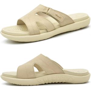 imageKuaiLu Womens Fashion Orthotic Slides Ladies Lightweight Athletic Yoga Mat Sandals Slip On Thick Cushion Slippers Sandals With Comfortable Plantar Fasciitis Arch SupportBeige