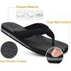 imageKuaiLu Flip Flops for Women with Arch Support Yoga Mat Comfortable Summer Beach Walking Thong Cushion Sandals Slip On Indoor OutdoorBlack