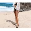 imageKuaiLu Flip Flops for Women with Arch Support Yoga Mat Comfortable Summer Beach Walking Thong Cushion Sandals Slip On Indoor OutdoorBlack White