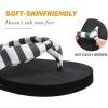 imageKuaiLu Flip Flops for Women with Arch Support Yoga Mat Comfortable Summer Beach Walking Thong Cushion Sandals Slip On Indoor OutdoorBlack White