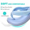 imageKuaiLu Flip Flops for Women with Arch Support Yoga Mat Comfortable Summer Beach Walking Thong Cushion Sandals Slip On Indoor OutdoorBlue
