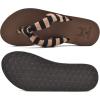 imageKuaiLu Flip Flops for Women with Arch Support Yoga Mat Comfortable Summer Beach Walking Thong Cushion Sandals Slip On Indoor OutdoorBrown Black