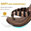 imageKuaiLu Flip Flops for Women with Arch Support Yoga Mat Comfortable Summer Beach Walking Thong Cushion Sandals Slip On Indoor OutdoorBrown Black