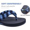 imageKuaiLu Flip Flops for Women with Arch Support Yoga Mat Comfortable Summer Beach Walking Thong Cushion Sandals Slip On Indoor OutdoorDark Blue