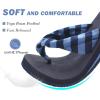 imageKuaiLu Flip Flops for Women with Arch Support Yoga Mat Comfortable Summer Beach Walking Thong Cushion Sandals Slip On Indoor OutdoorDark Blue
