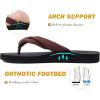 imageKuaiLu Flip Flops for Women with Arch Support Yoga Mat Comfortable Summer Beach Walking Thong Cushion Sandals Slip On Indoor OutdoorDark Brown