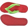 imageKuaiLu Flip Flops for Women with Arch Support Yoga Mat Comfortable Summer Beach Walking Thong Cushion Sandals Slip On Indoor OutdoorGreen Red