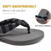 imageKuaiLu Flip Flops for Women with Arch Support Yoga Mat Comfortable Summer Beach Walking Thong Cushion Sandals Slip On Indoor OutdoorGrey Black