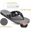 imageKuaiLu Flip Flops for Women with Arch Support Yoga Mat Comfortable Summer Beach Walking Thong Cushion Sandals Slip On Indoor OutdoorGrey Black