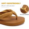imageKuaiLu Flip Flops for Women with Arch Support Yoga Mat Comfortable Summer Beach Walking Thong Cushion Sandals Slip On Indoor OutdoorKhaki