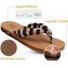 imageKuaiLu Flip Flops for Women with Arch Support Yoga Mat Comfortable Summer Beach Walking Thong Cushion Sandals Slip On Indoor OutdoorKhaki Black