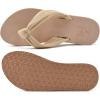 imageKuaiLu Flip Flops for Women with Arch Support Yoga Mat Comfortable Summer Beach Walking Thong Cushion Sandals Slip On Indoor OutdoorNude