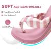 imageKuaiLu Flip Flops for Women with Arch Support Yoga Mat Comfortable Summer Beach Walking Thong Cushion Sandals Slip On Indoor OutdoorPink White