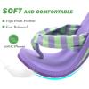 imageKuaiLu Flip Flops for Women with Arch Support Yoga Mat Comfortable Summer Beach Walking Thong Cushion Sandals Slip On Indoor OutdoorPurple Green