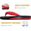 imageKuaiLu Flip Flops for Women with Arch Support Yoga Mat Comfortable Summer Beach Walking Thong Cushion Sandals Slip On Indoor OutdoorRed Black