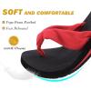 imageKuaiLu Flip Flops for Women with Arch Support Yoga Mat Comfortable Summer Beach Walking Thong Cushion Sandals Slip On Indoor OutdoorRed Black