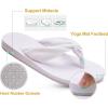 imageKuaiLu Flip Flops for Women with Arch Support Yoga Mat Comfortable Summer Beach Walking Thong Cushion Sandals Slip On Indoor OutdoorWhite