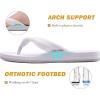 imageKuaiLu Flip Flops for Women with Arch Support Yoga Mat Comfortable Summer Beach Walking Thong Cushion Sandals Slip On Indoor OutdoorWhite