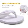 imageKuaiLu Flip Flops for Women with Arch Support Yoga Mat Comfortable Summer Beach Walking Thong Cushion Sandals Slip On Indoor OutdoorWhite