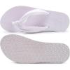 imageKuaiLu Flip Flops for Women with Arch Support Yoga Mat Comfortable Summer Beach Walking Thong Cushion Sandals Slip On Indoor OutdoorWhite