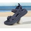 imageKuaiLu Mens Hiking Sandals With Arch Support Sport Recovery Athletic Walking Sandals For Man Outdoor Summer Casual Thick Cushion Beach Water Fisherman Sandal Size 714Dark Blue