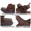 imageKuaiLu Mens Hiking Sandals With Arch Support Sport Recovery Athletic Walking Sandals For Man Outdoor Summer Casual Thick Cushion Beach Water Fisherman Sandal Size 714Dark Brown