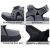 imageKuaiLu Mens Hiking Sandals With Arch Support Sport Recovery Athletic Walking Sandals For Man Outdoor Summer Casual Thick Cushion Beach Water Fisherman Sandal Size 714Grey