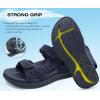 imageKuaiLu Mens Hiking Sandals With Arch Support Sport Recovery Athletic Walking Sandals For Man Outdoor Summer Casual Thick Cushion Beach Water Fisherman Sandal Size 714Dark Blue