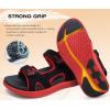 imageKuaiLu Mens Hiking Sandals With Arch Support Sport Recovery Athletic Walking Sandals For Man Outdoor Summer Casual Thick Cushion Beach Water Fisherman Sandal Size 714Red Black