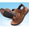 imageKuaiLu Mens Hiking Sandals With Arch Support Sport Recovery Athletic Walking Sandals For Man Outdoor Summer Casual Thick Cushion Beach Water Fisherman Sandal Size 714Khaki Brown