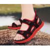 imageKuaiLu Mens Hiking Sandals With Arch Support Sport Recovery Athletic Walking Sandals For Man Outdoor Summer Casual Thick Cushion Beach Water Fisherman Sandal Size 714Red Black