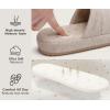 imageKuaiLu Mens Slippers Fashion Quilted Cottonblend Fabric Sandal Slippers Cozy Memory Foam Indoor Outdoor House Slippers Shoes For Man with Lightweight Soft Cushion Footbed Hard Rubber SoleBeige