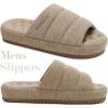 imageKuaiLu Mens Slippers Fashion Quilted Cottonblend Fabric Sandal Slippers Cozy Memory Foam Indoor Outdoor House Slippers Shoes For Man with Lightweight Soft Cushion Footbed Hard Rubber SoleApricot Yellow