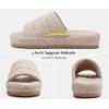 imageKuaiLu Mens Slippers Fashion Quilted Cottonblend Fabric Sandal Slippers Cozy Memory Foam Indoor Outdoor House Slippers Shoes For Man with Lightweight Soft Cushion Footbed Hard Rubber SoleBeige