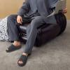 imageKuaiLu Mens Slippers Fashion Quilted Cottonblend Fabric Sandal Slippers Cozy Memory Foam Indoor Outdoor House Slippers Shoes For Man with Lightweight Soft Cushion Footbed Hard Rubber SoleGrey