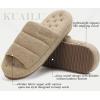 imageKuaiLu Mens Slippers Fashion Quilted Cottonblend Fabric Sandal Slippers Cozy Memory Foam Indoor Outdoor House Slippers Shoes For Man with Lightweight Soft Cushion Footbed Hard Rubber SoleApricot Yellow
