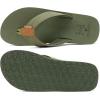 imageKuaiLu Mens Yoga Mat Leather Flip Flops Thong Sandals with Arch SupportArmy Green