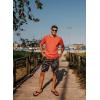 imageKuaiLu Mens Yoga Mat Leather Flip Flops Thong Sandals with Arch SupportBlackRed