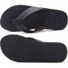 imageKuaiLu Mens Yoga Mat Leather Flip Flops Thong Sandals with Arch SupportBrown