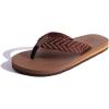 imageKuaiLu Mens Yoga Mat Leather Flip Flops Thong Sandals with Arch SupportBrownish
