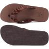 imageKuaiLu Mens Yoga Mat Leather Flip Flops Thong Sandals with Arch SupportBrownish