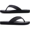 imageKuaiLu Mens Yoga Mat Leather Flip Flops Thong Sandals with Arch SupportDull Black