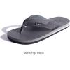 imageKuaiLu Mens Yoga Mat Leather Flip Flops Thong Sandals with Arch SupportGrey