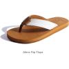 imageKuaiLu Mens Yoga Mat Leather Flip Flops Thong Sandals with Arch SupportKhaki White