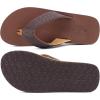 imageKuaiLu Mens Yoga Mat Leather Flip Flops Thong Sandals with Arch SupportLight Brown